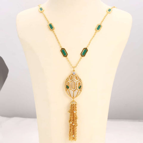 Serpenti Yellow Gold & Diamond Necklace