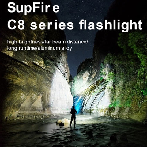 SUPFIRE Flashlight for Outdoor Camping Hiking Cycling - Saadstore