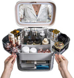 LED mirror & Cosmetic storage box - Saadstore