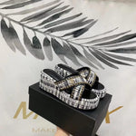 Luxury Women Wedge Slippers CH - Saadstore