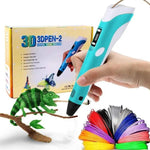 3D Pen Professional with Free 50 Meters Colour PLA Filaments | 1.75mm ABS/PLA Filament/Charger Cable and Free Pack - Saadstore