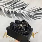 Luxury Women Wedge Slippers CH - Saadstore