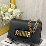 𝐃 Black Leather J’adior Flap Chain Bag