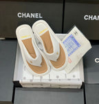 Chnel Leather flip flops Slipper