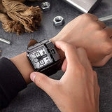 Men Wristwatch Wide Dial Leather Strap