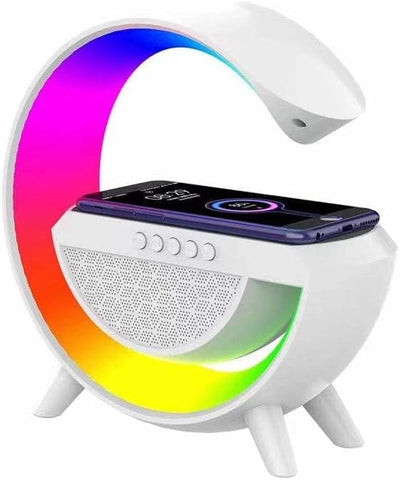 Wireless Charger Atmosphere Lamp - A Multi-functional Marvel of LED Bluetooth Speaker, Desk Lamp, and RGB Night Light in UAE - Saadstore