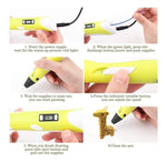 3D Pen Professional with Free 50 Meters Colour PLA Filaments | 1.75mm ABS/PLA Filament/Charger Cable and Free Pack - Saadstore