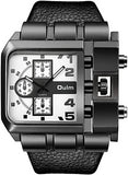 Men Wristwatch Wide Dial Leather Strap