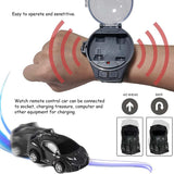 Watch Remote Control Car Toy, 2023 Mini Cartoon RC Car Analog Watch, 2.4G Long Distance Infrared Remote Control Sensing Model Car Toys, Racing Car Watch - Saadstore