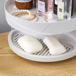 360 Rotating Corner Shelves, Storage Cabinet, White Multi Layer Storage Rack Organizer for Bathroom Countertop Bathtub Toilet Table