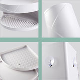 360 Rotating Corner Shelves, Storage Cabinet, White Multi Layer Storage Rack Organizer for Bathroom Countertop Bathtub Toilet Table