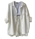 COTTON SUIT WOMEN WITH SHORTS - Saadstore