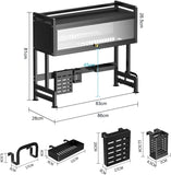 Dish Drainer Rack over Sink,Over the Sink Dish Drying Rack Adjustable，for Quick and Efficient Drying (81*83*28)