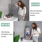 360 Rotating Corner Shelves, Storage Cabinet, White Multi Layer Storage Rack Organizer for Bathroom Countertop Bathtub Toilet Table
