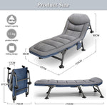 Portable Outdoor Bedchair with Side Pocket - Saadstore