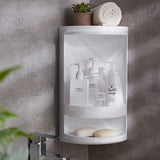 360 Rotating Corner Shelves, Storage Cabinet, White Multi Layer Storage Rack Organizer for Bathroom Countertop Bathtub Toilet Table