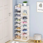 Shoe Rack Double Row  with Stackable, Large Capacity, and Freestanding Storage. Different Colors - Saadstore
