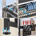 Dish Drainer Rack over Sink,Over the Sink Dish Drying Rack Adjustable，for Quick and Efficient Drying (81*83*28)