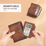 Men's Genuine Leather Wallet RFID Blocking Wallet - Saadstore