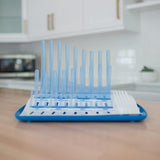 Natural Flow Folding Drying Rack in Blue - A Perfect Blend of Style and Functionality! Explore the Latest in Dish Drying Solutions - Saadstore