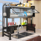 Dish Drainer Rack over Sink,Over the Sink Dish Drying Rack Adjustable，for Quick and Efficient Drying (81*83*28)
