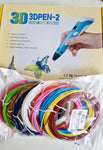 3D Pen Professional with Free 50 Meters Colour PLA Filaments | 1.75mm ABS/PLA Filament/Charger Cable and Free Pack - Saadstore