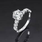 Cubic Zirconia Embellishment Silver Ring