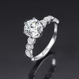 Cubic Zirconia Embellishment Silver Ring