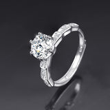 Cubic Zirconia Embellishment Silver Ring