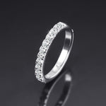 Cubic Zirconia Embellishment Silver Ring