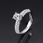 Cubic Zirconia Embellishment Silver Ring