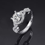 Cubic Zirconia Embellishment Silver Ring