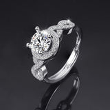 Cubic Zirconia Embellishment Silver Ring