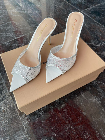 Gianvito Rossi High Heel Crystal Slippers For Women
