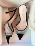 Gianvito Rossi High Heel Crystal Slippers For Women