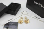CH - CC Flower Gold Tone Earrings