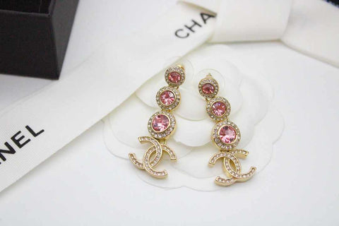 Ch - CC Hoop Crystal Earrings