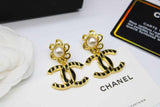 CH-CC Logo Drop Earrings