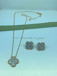 VCA MAGIC ALHAMBRA PENDANT Necklace With Earrings