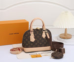 LV Alma Damier Canvas Leather Bag