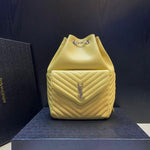 YSL Leather Joe Backpack Bucket Bag