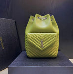 YSL Leather Joe Backpack Bucket Bag