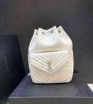 YSL Leather Joe Backpack Bucket Bag