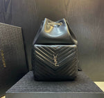 YSL Leather Joe Backpack Bucket Bag