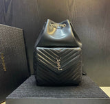 YSL Leather Joe Backpack Bucket Bag