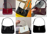 Le5a7 YSL Kelly Shiny Leather Bag