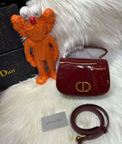 CD Montaigne Avenue Top Handle Shiny Bag