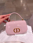 CD Montaigne Avenue Top Handle Shiny Bag