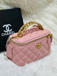 CH Leather CC Vanity Case Bag With Mirror