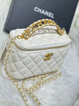 CH Leather CC Vanity Case Bag With Mirror